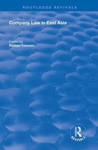 Book Cover for Company Law in East Asia by Roman Tomasic