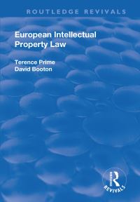 Book Cover for European Intellectual Property Law by Terence Prime