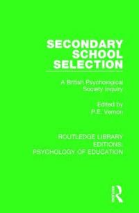 Book Cover for Secondary School Selection by Philip E Vernon