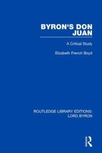 Book Cover for Byron's Don Juan by Elizabeth French Boyd