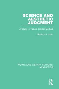 Book Cover for Science and Aesthetic Judgement by Sholom J Kahn