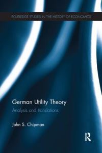 Book Cover for German Utility Theory by John Somerset Chipman