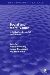 Book Cover for Social and Moral Values by Nancy Eisenberg, Janusz Reykowski, Ervin Staub