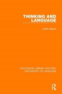Book Cover for Thinking and Language by Judith Greene