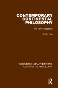 Book Cover for Contemporary Continental Philosophy by Stuart Sim