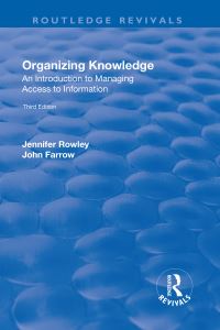 Book Cover for Organizing Knowledge by J E Rowley, John Farrow
