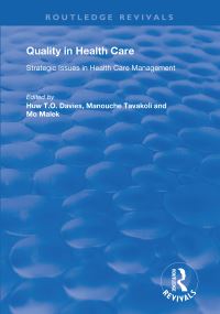 Book Cover for Quality in Health Care by Manouche Tavakoli
