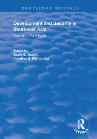 Book Cover for Development and Security in Southeast Asia. Volume 1 The Environment by David B Dewitt, Carolina G Hernandez