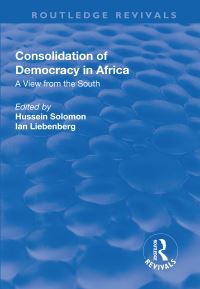 Book Cover for Consolidation of Democracy in Africa by Hussein Solomon, Ian Liebenberg