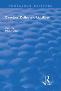 Book Cover for Directors' Duties and Liabilities by Paul J Omar
