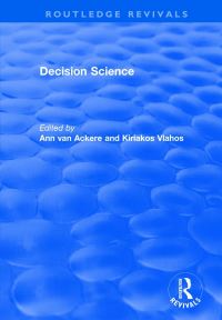 Book Cover for Decision Science by Ann Van Ackere, Kiriakos Vlahos