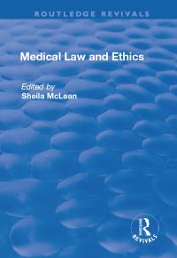 Book Cover for Medical Law and Ethics by Sheila McLean