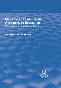 Book Cover for Minorities' Claims: From Autonomy to Secession by Gnanapala Welhengama