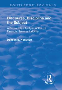 Book Cover for Discourse, Discipline and the Subject by Damian E Hodgson
