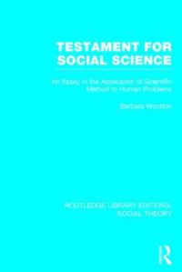 Book Cover for Testament for Social Science by Barbara Wootton