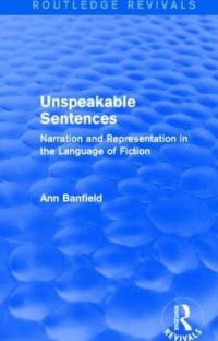 Book Cover for Unspeakable Sentences by Ann Banfield