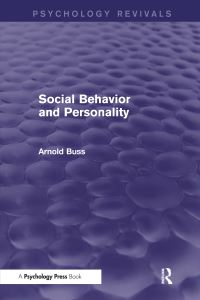 Book Cover for Social Behavior and Personality by Arnold H Buss