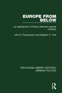 Book Cover for Europe from Below by John E Farquharson, Stephen Holt