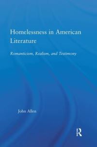 Book Cover for Homelessness in American Literature by John Allen