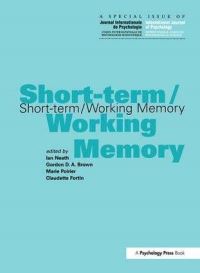 Book Cover for Short-Term/working Memory by Québec 98 Conference on ShortTerm Memory