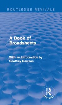 Book Cover for A Book of Broadsheets by 