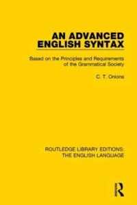 Book Cover for An Advanced English Syntax by C T Onions