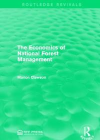 Book Cover for The Economics of National Forest Management by Marion Clawson