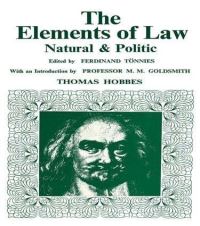 Book Cover for Elements of Law, Natural and Political by Thomas Hobbes