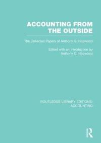 Book Cover for Accounting from the Outside by Anthony G. Hopwood