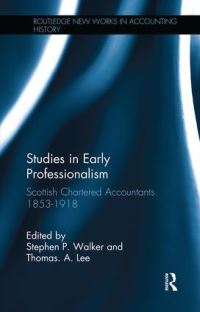 Book Cover for Studies in Early Professionalism by T A Lee