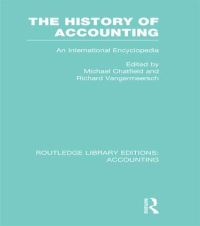 Book Cover for The History of Accounting by Michael Chatfield, Richard G. J. Vangermeersch