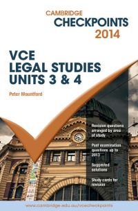 Book Cover for Cambridge Checkpoints VCE Legal Studies Units 3 and 4 2014 by Peter Mountford