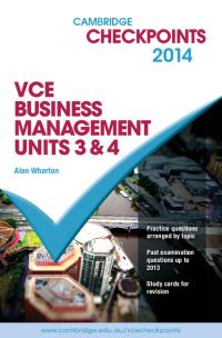 Book Cover for Cambridge Checkpoints VCE Business Management Units 3 and 4 2014 by Alan Wharton