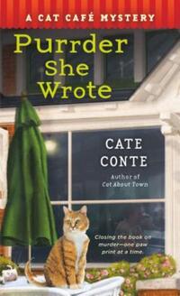Book Cover for Purrder She Wrote by Cate Conte, Copyright Paperback Collection Library of Congress