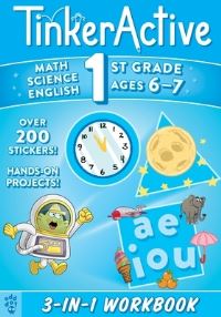 Book Cover for Tinkeractive 1st Grade 3-In-1 Workbook by Justin Krasner, Megan Hewes Butler