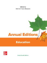 Book Cover for Annual Editions: Education by Sheron FraserBurgess