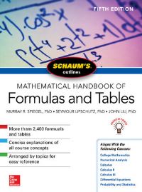 Book Cover for Mathematical Handbook of Formulas and Tables by Murray R Spiegel, Seymour Lipschutz, John Liu