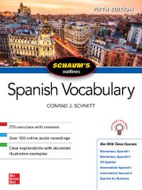 Book Cover for Schaum's Outlines Spanish Vocabulary by Conrad J Schmitt