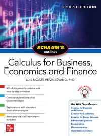 Book Cover for Schaum's Outline of Calculus for Business, Economics, and Finance by Luis Moisés PeñaLévano, Edward Thomas Dowling