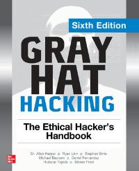 Book Cover for Gray Hat Hacking by Allen Harper, Ryan Linn, Stephen Sims, Michael Baucom, Daniel Fernandez, Huáscar Tejeda, Moses Frost