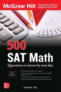 Book Cover for 500 SAT Math Questions to Know by Test Day by Inc Anaxos
