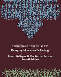 Book Cover for Managing Information Technology by Carol V Brown, Daniel Wesley DeHayes, Jeffrey A Hoffer, E Wainright Martin, William C Perkins