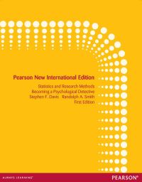 Book Cover for Statistics and Research Methods by Stephen F Davis, Randolph A Smith