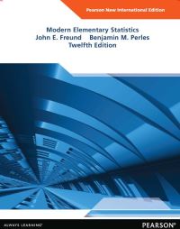 Book Cover for Modern Elementary Statistics by John E Freund, Benjamin M Perles