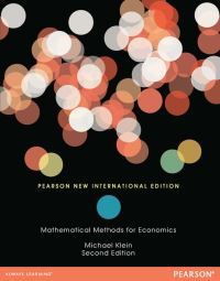 Book Cover for Mathematical Methods for Economics by Michael Klein