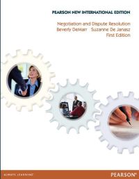 Book Cover for Negotiation and Dispute Resolution by Beverly J DeMarr, Suzanne C De Janasz