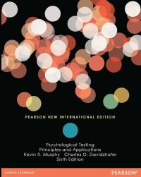 Book Cover for Psychological Testing by Kevin R Murphy, Charles O Davidshofer