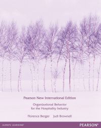 Book Cover for Organizational Behaviour for the Hospitality Industry by Florence Berger, Judi Brownell