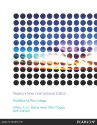 Book Cover for Statistics for Psychology by Arthur Aron, Elaine Aron, Elliot J Coups