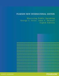Book Cover for Mastering Public Speaking by George Grice, John Skinner